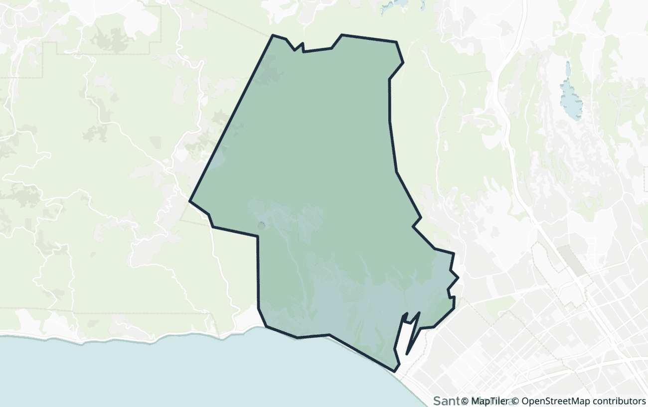 Map showing the location of ZIP code 90272