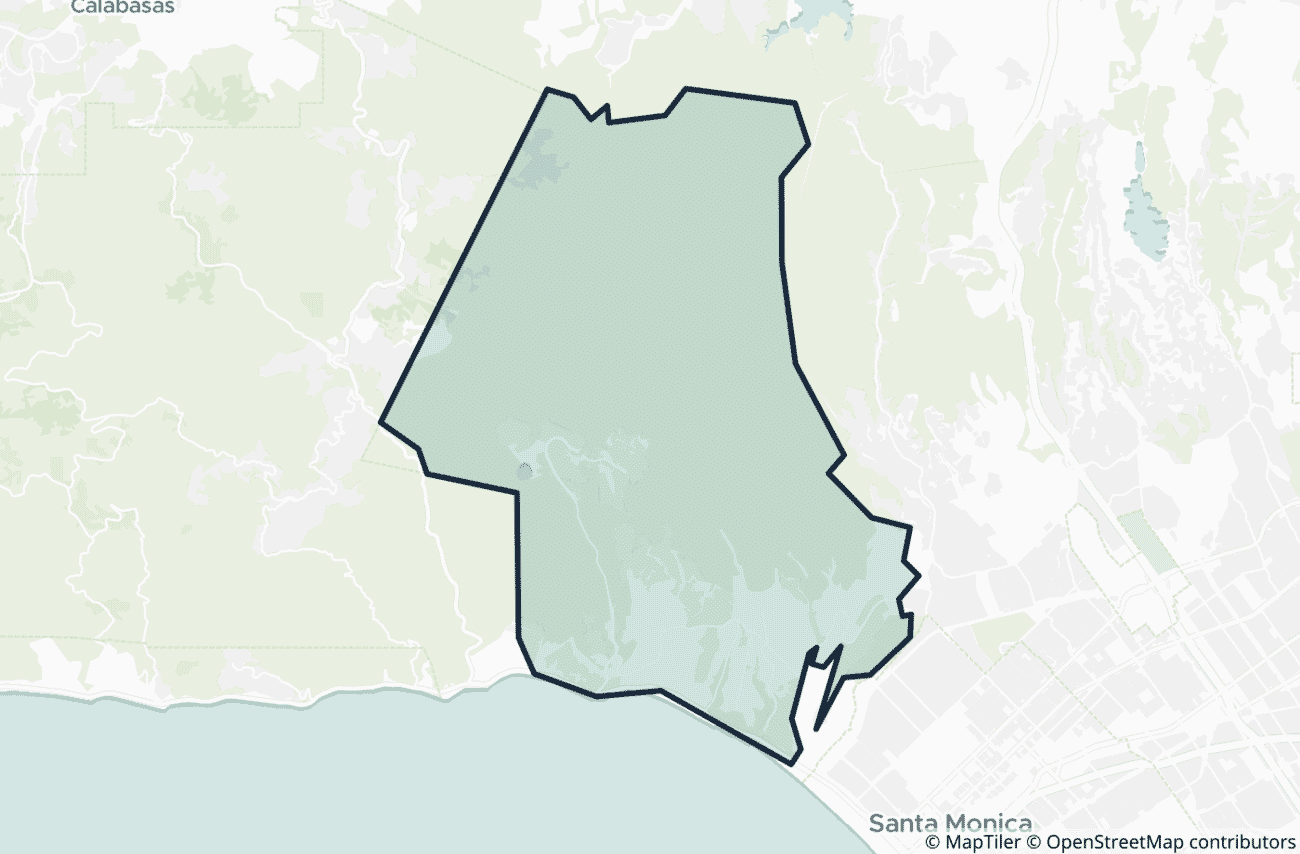 Map showing the location of ZIP code 90272