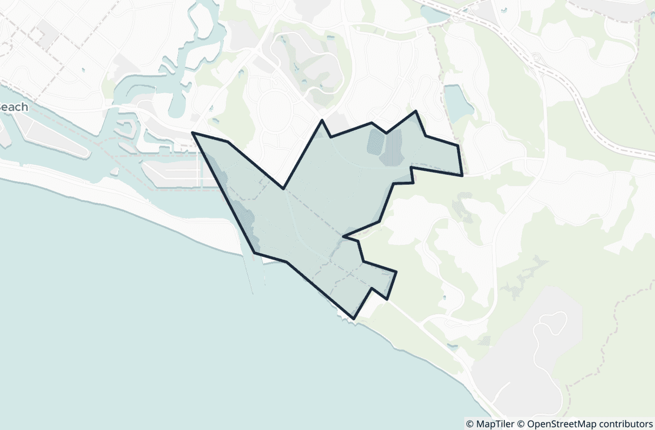 Map showing the location of ZIP code 92625