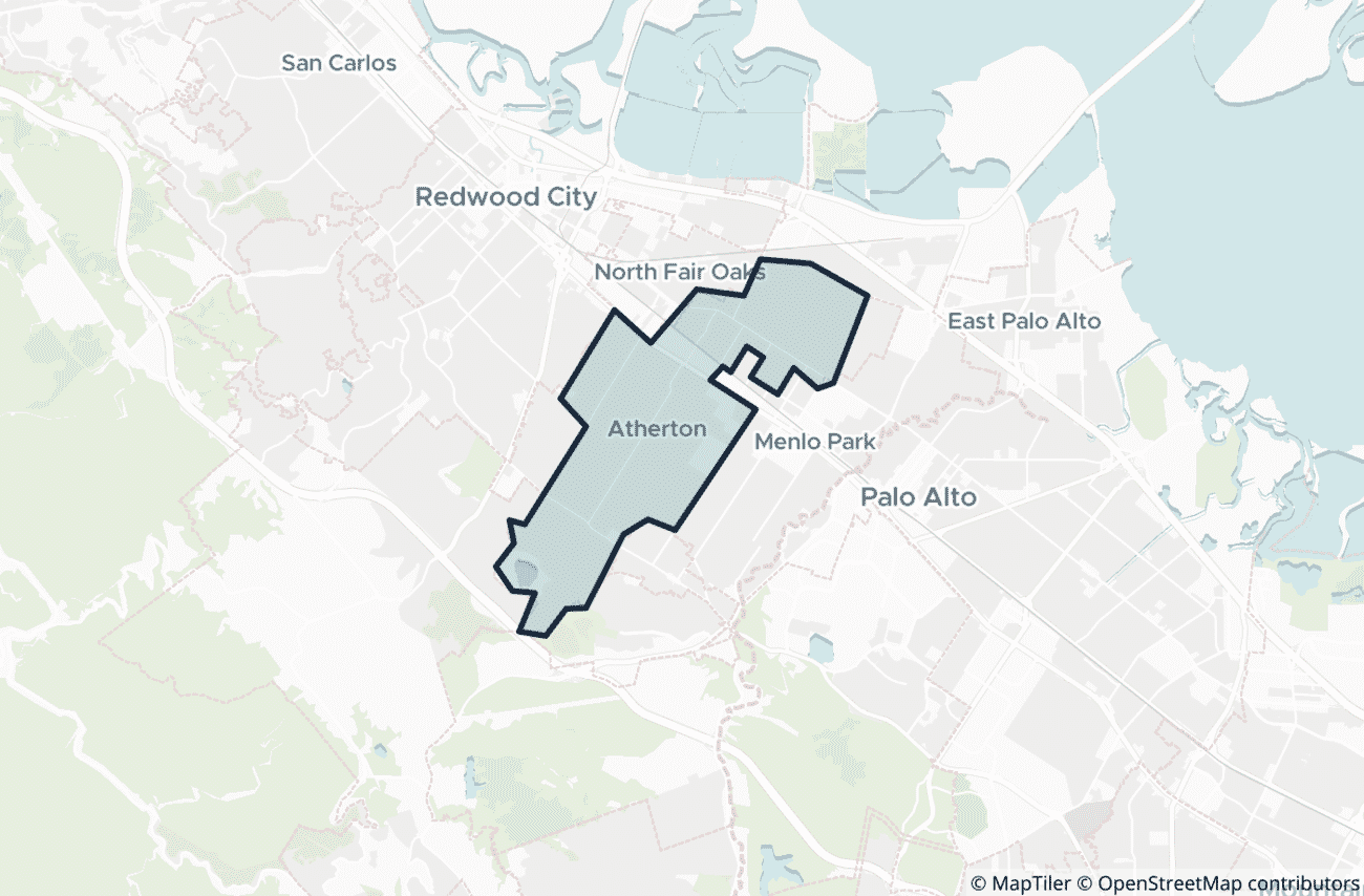 Map showing the location of ZIP code 94027