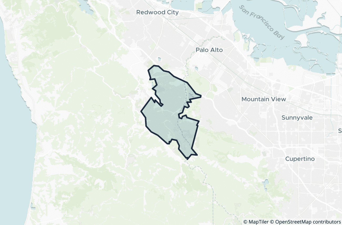 Map showing the location of ZIP code 94028