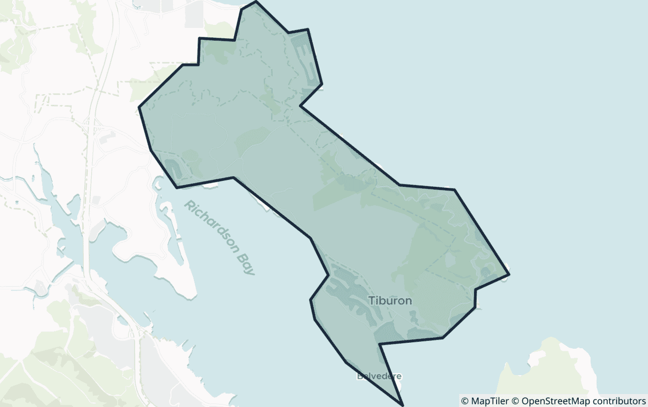 Map showing the location of ZIP code 94920