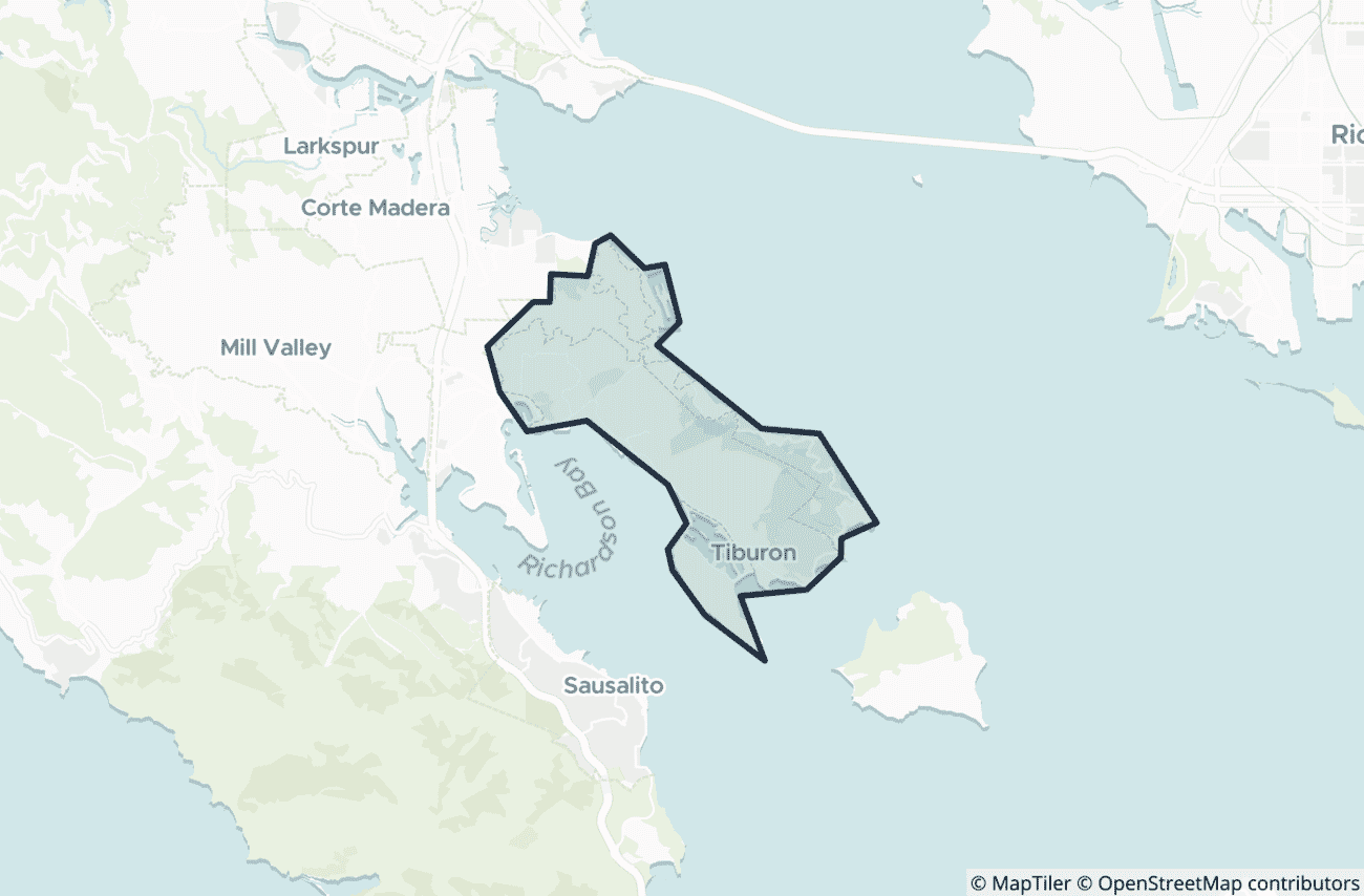 Map showing the location of ZIP code 94920