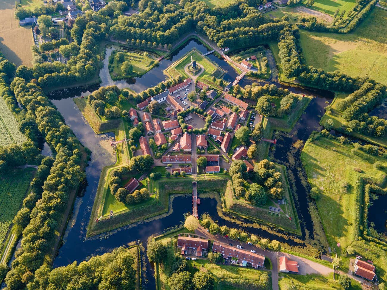 The meticulously restored fortifications of Bourtange