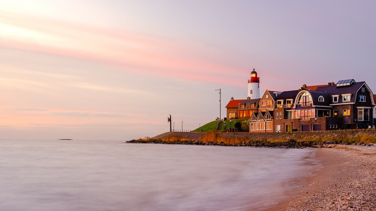 Urk, a picturesque fishing village on the shores of Lake IJsselmeer