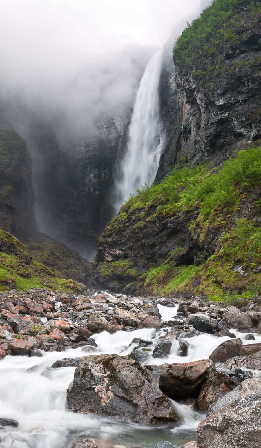 Vettisfossen's spectacle, nature's unbridled power cascading in Norway's tallest freefall