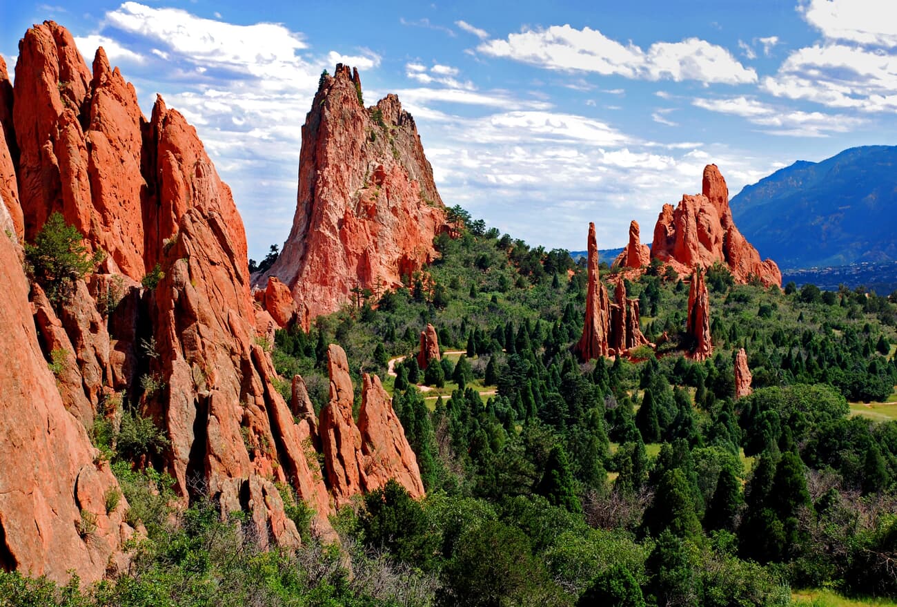 The red rock formations of Garden of the Gods