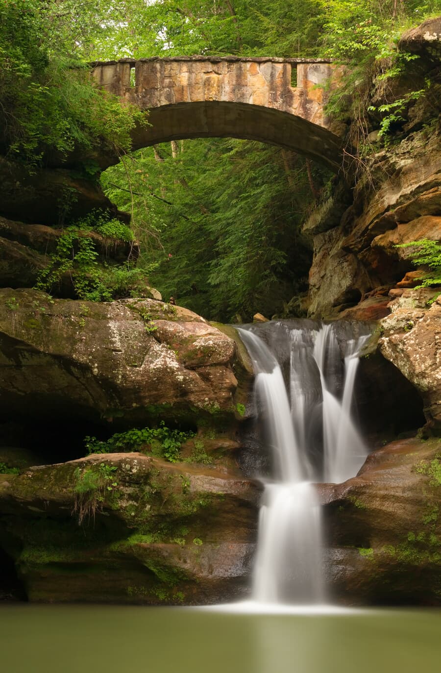 The canvas of cascading falls and verdant gorges of Hocking Hills