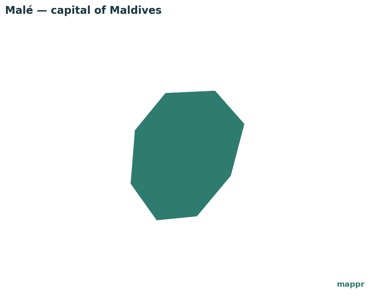 Map showing the location of Malé, the capital of Maldives