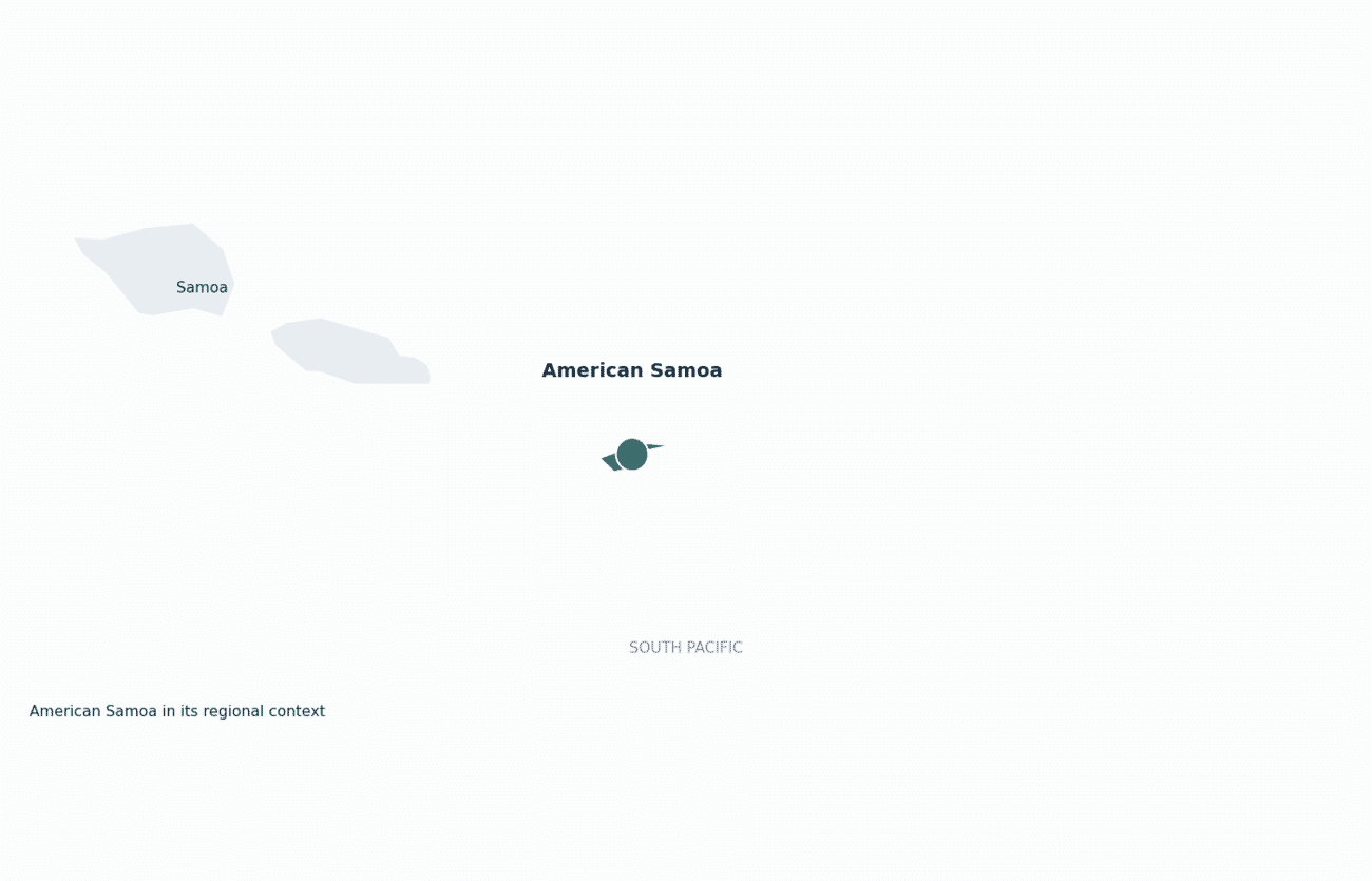 American Samoa shown in its regional setting