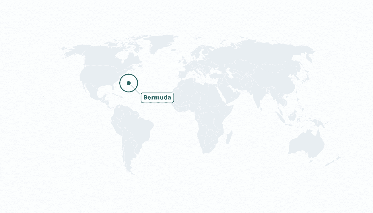 Bermuda location on the world map