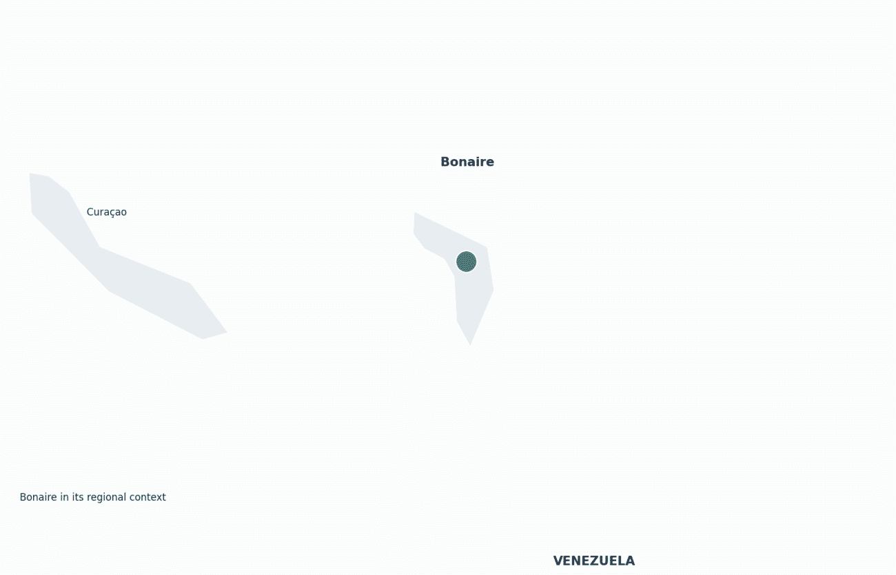Bonaire shown in its regional setting