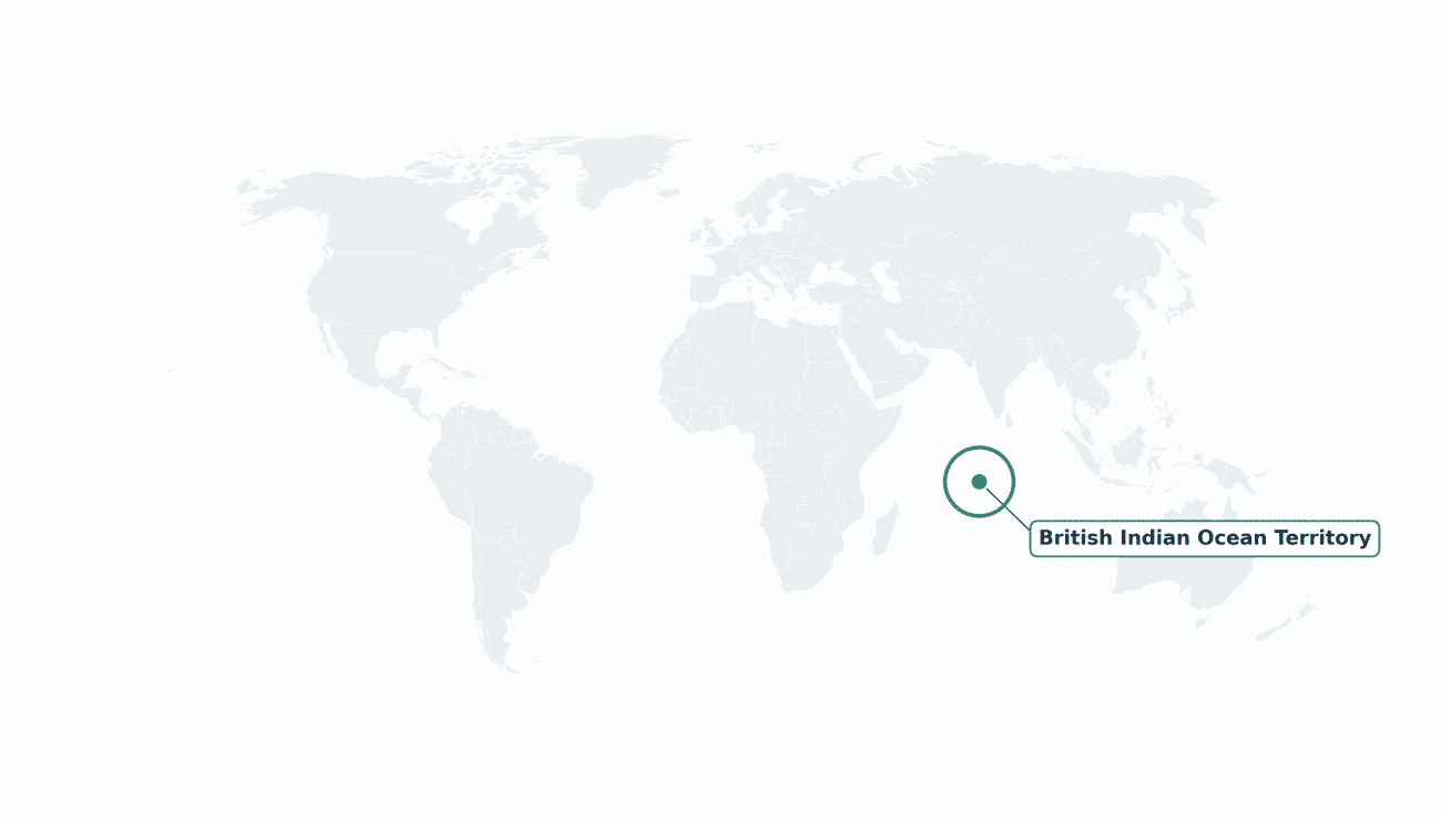 British Indian Ocean Territory location on the world map