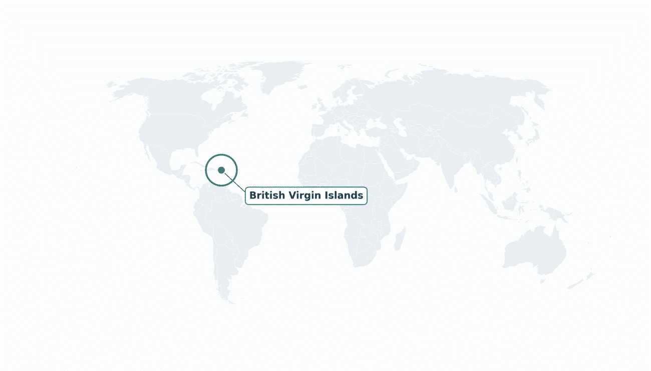 British Virgin Islands location on the world map