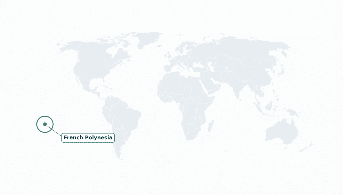 French Polynesia location on the world map