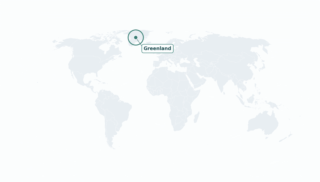 Greenland location on the world map