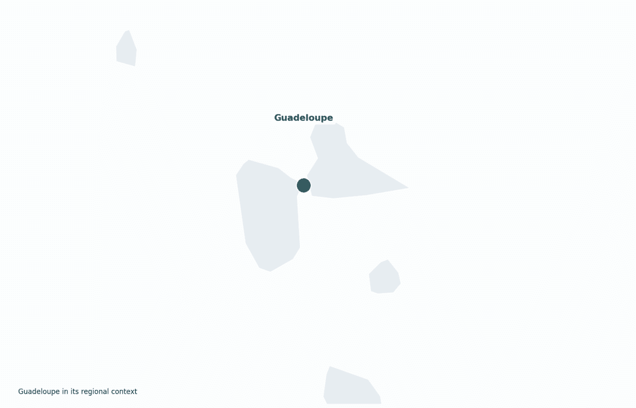 Guadeloupe shown in its regional setting