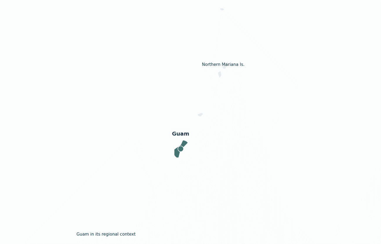 Guam shown in its regional setting