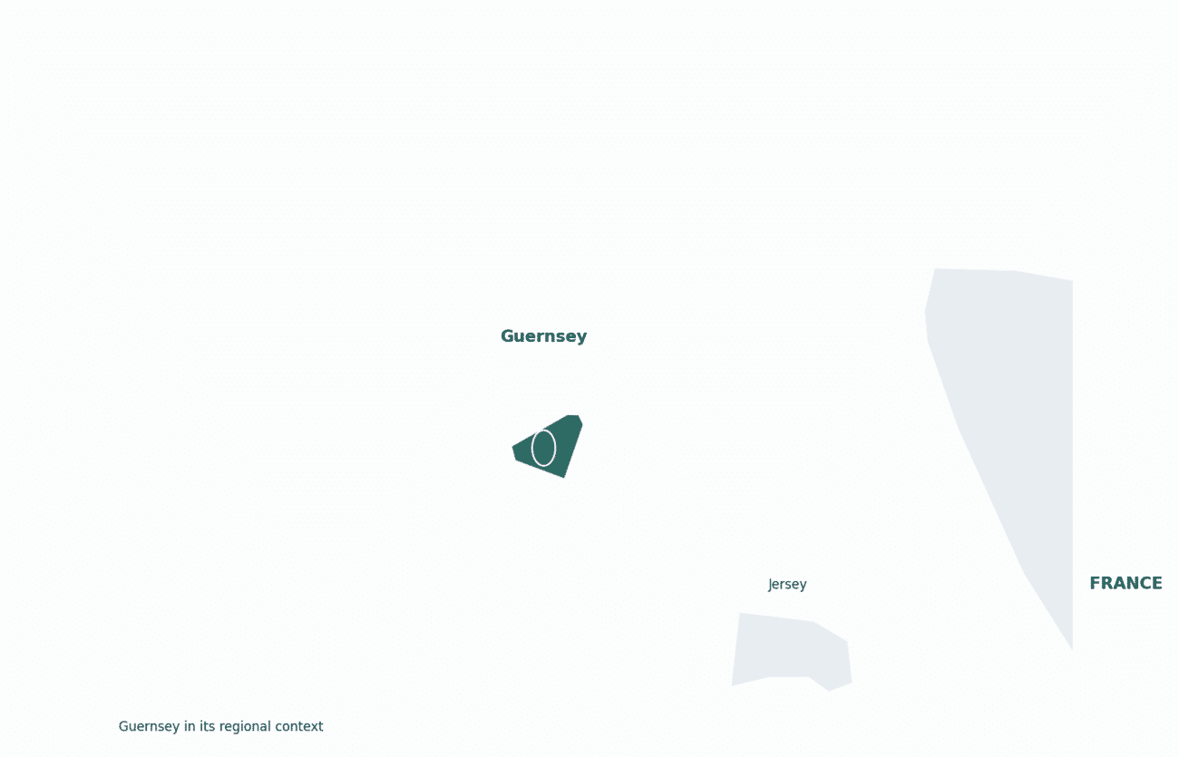 Guernsey shown in its regional setting