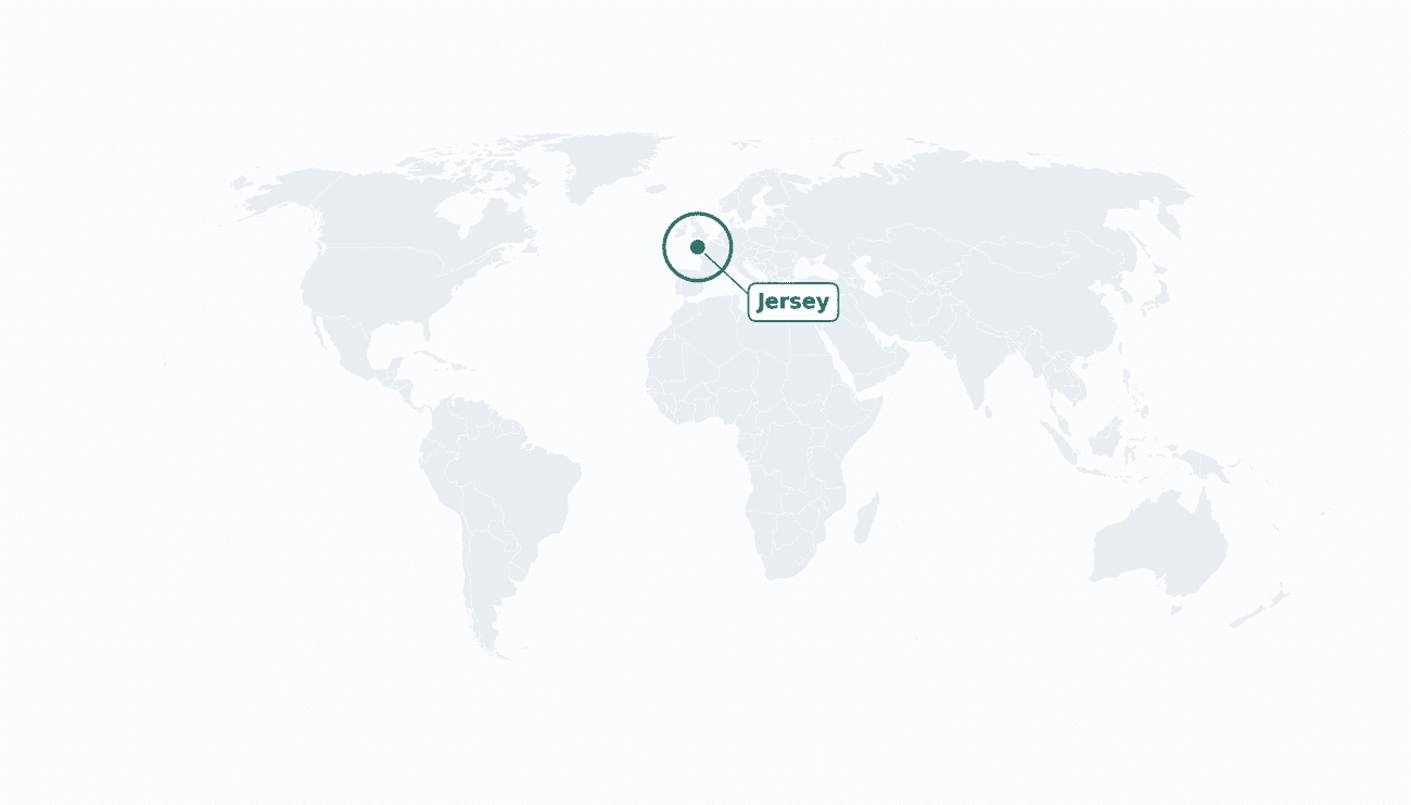 Jersey location on the world map
