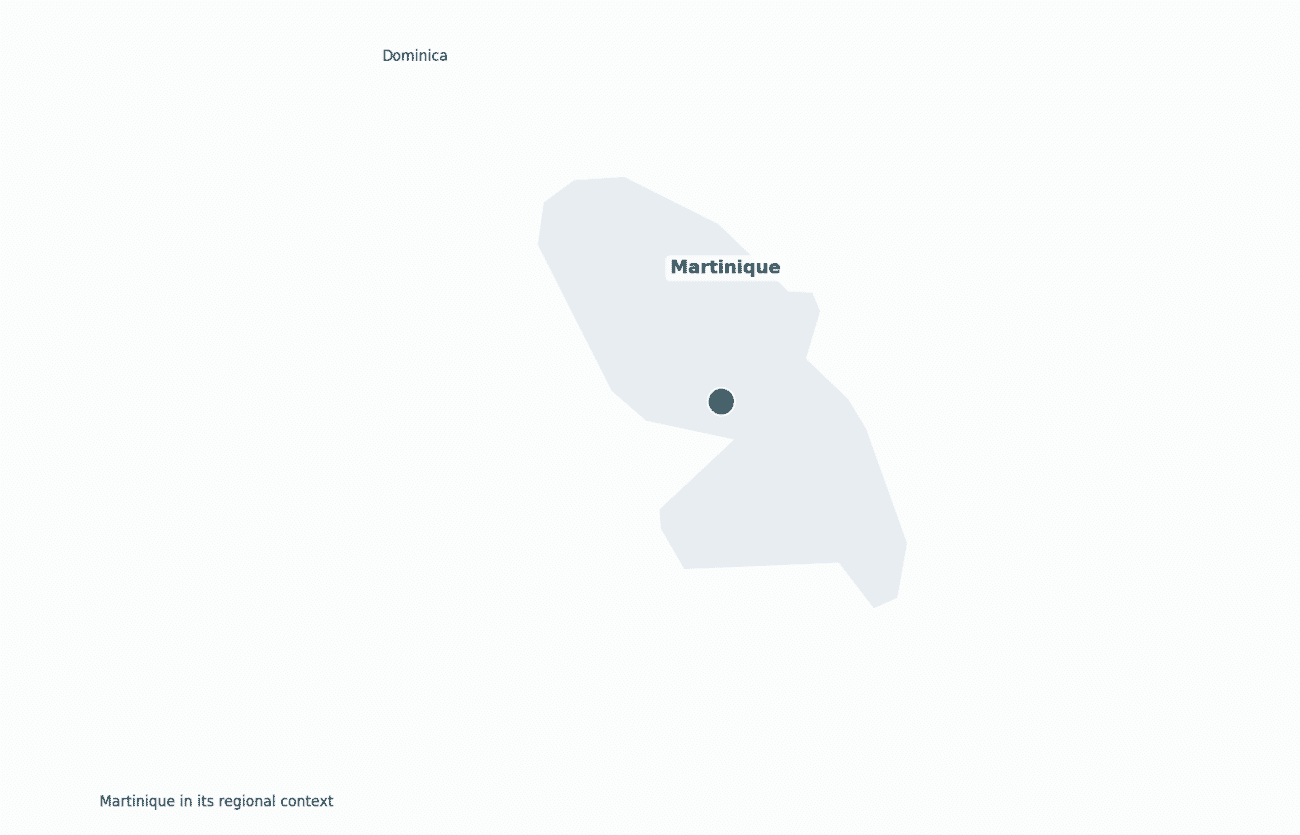 Martinique shown in its regional setting