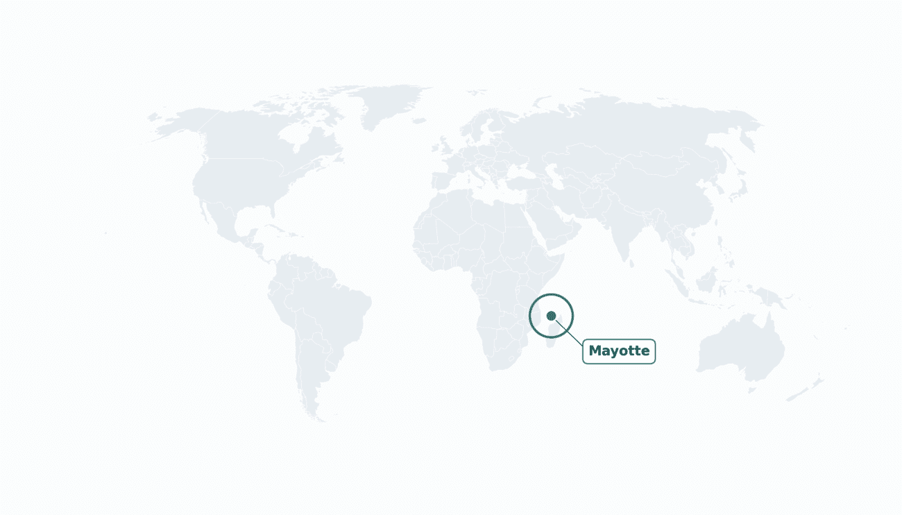 Mayotte location on the world map