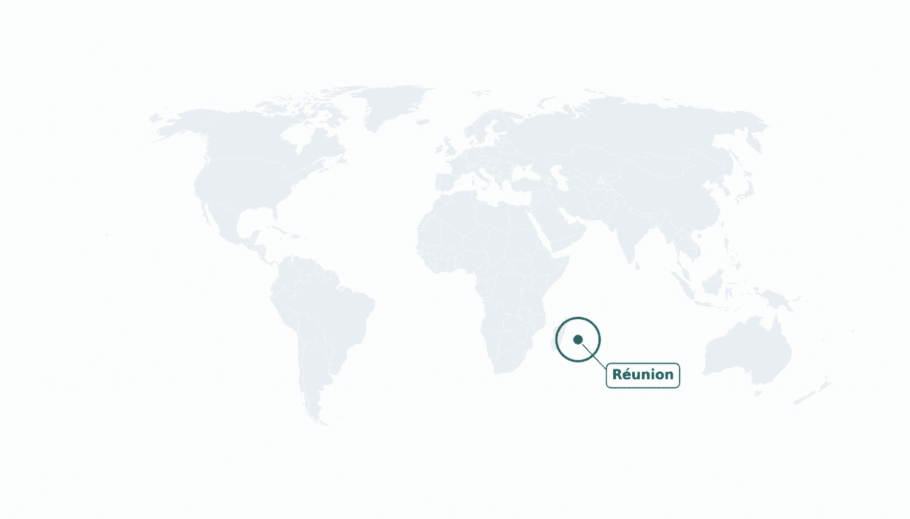 Réunion location on the world map