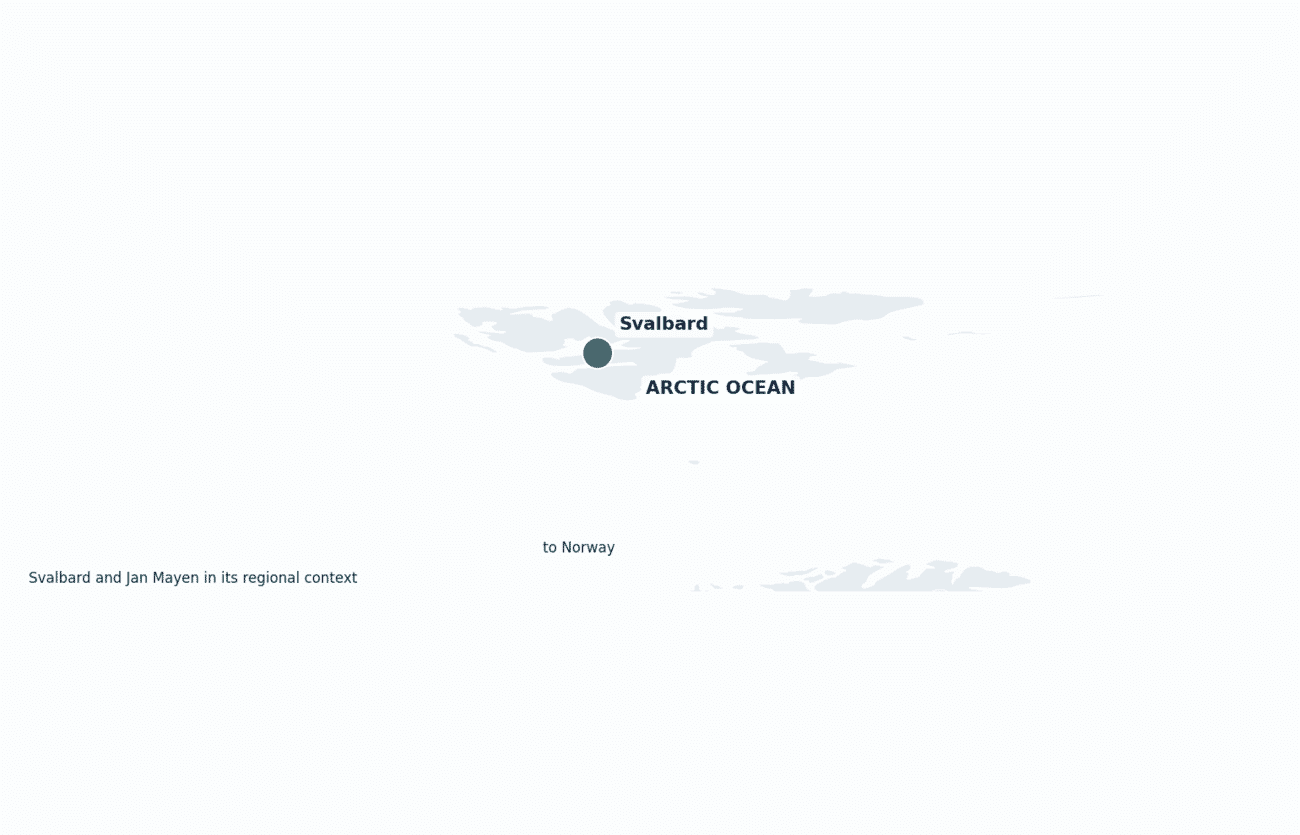 Svalbard and Jan Mayen shown in its regional setting