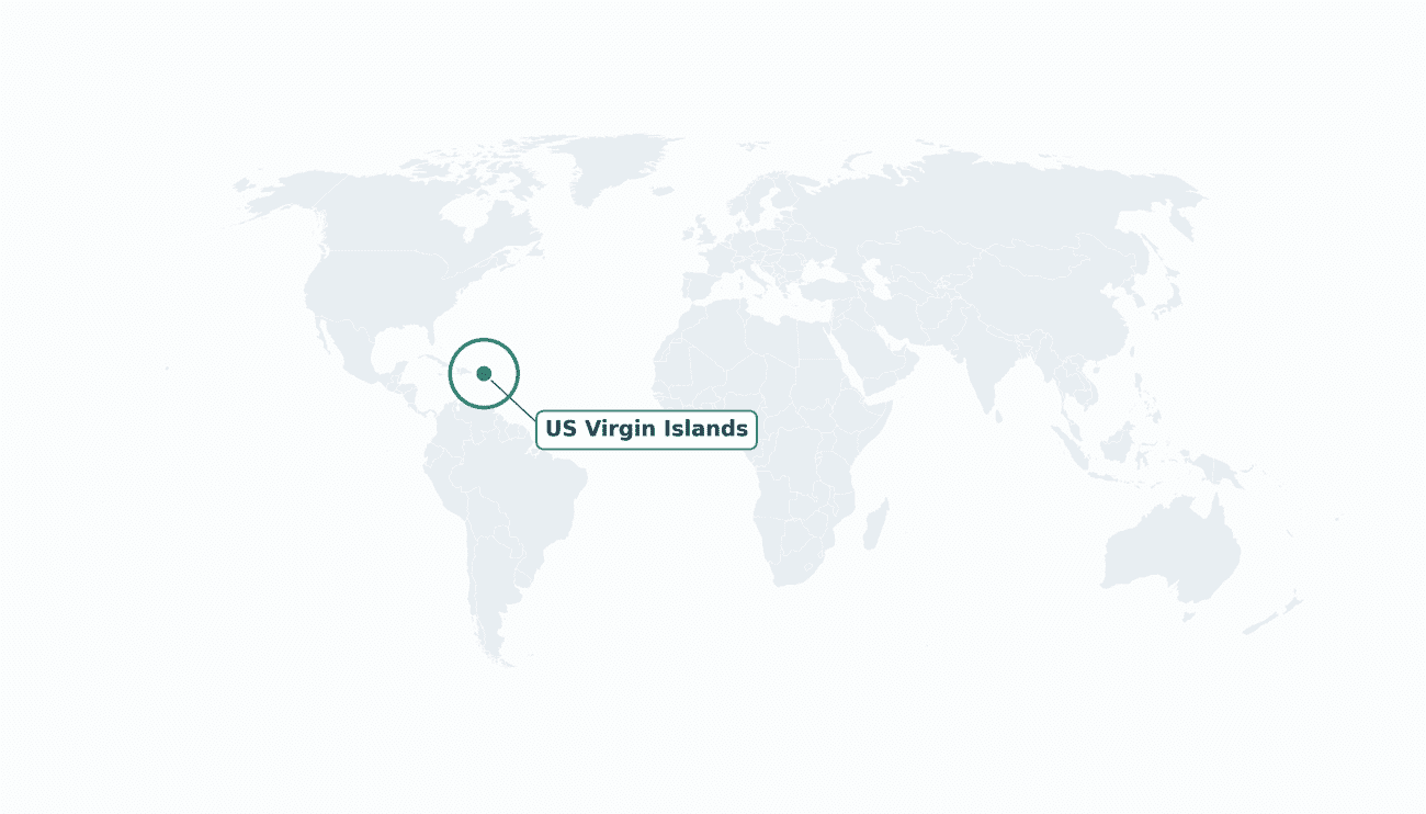 the US Virgin Islands location on the world map