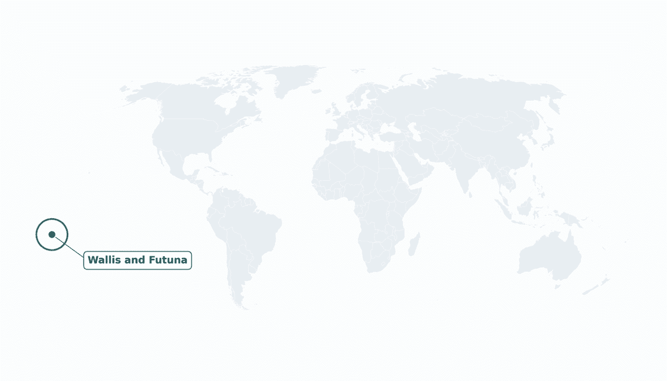 Wallis and Futuna location on the world map