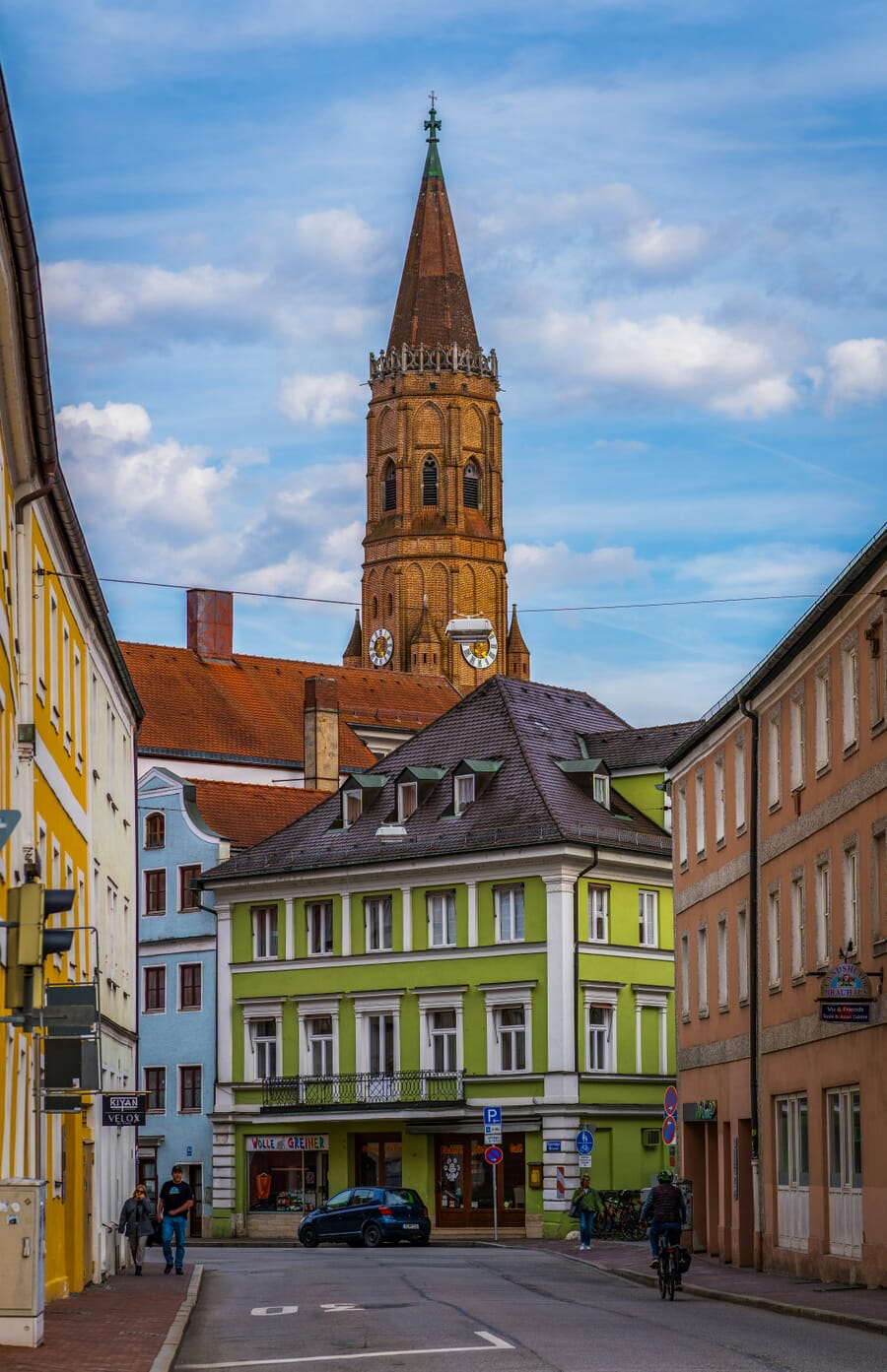 St. Martin's Church (Martinskirche), Landshut — the tallest brick church tower in the world rising over the old town