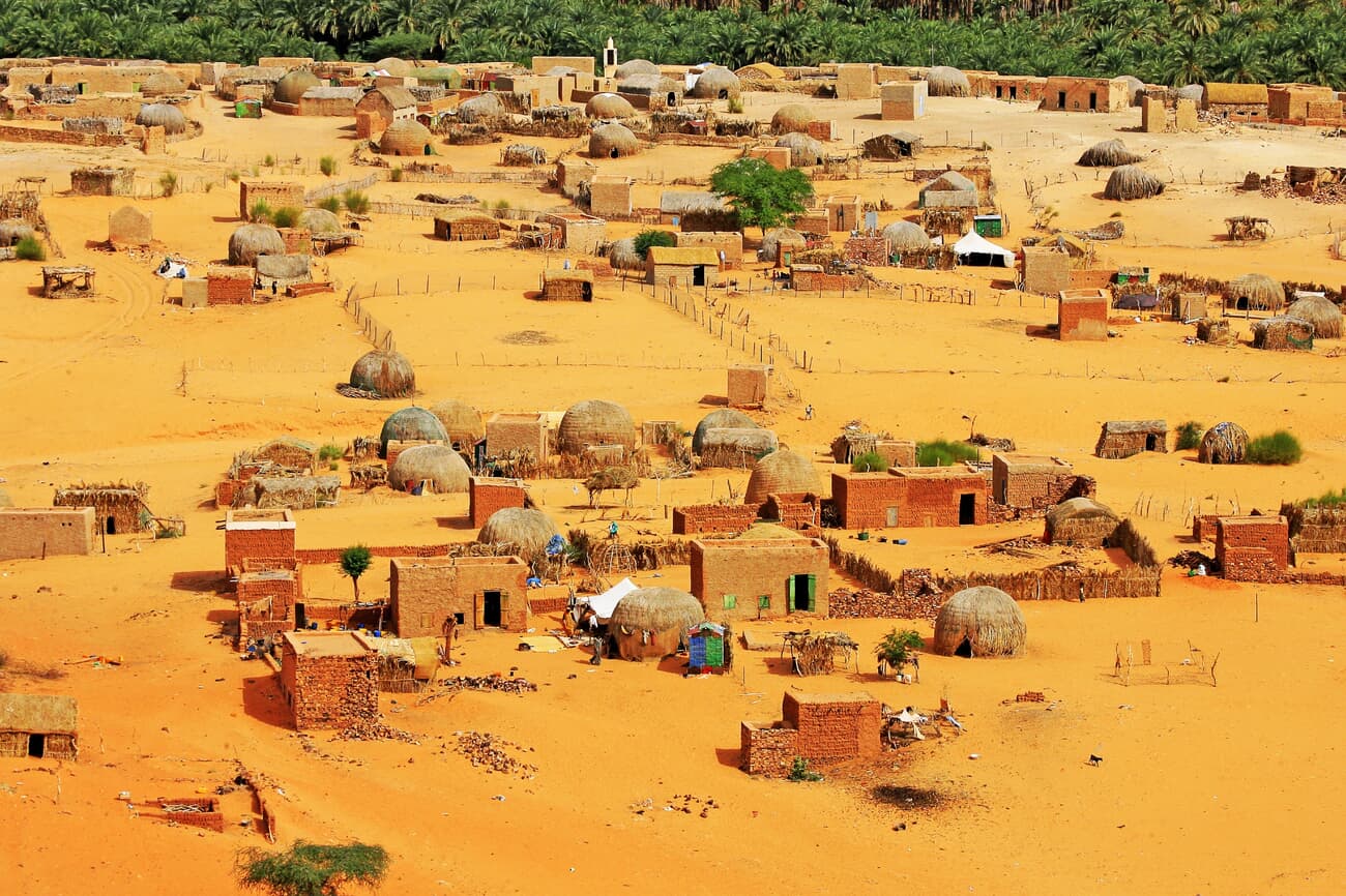A desert oasis village in Mauritania