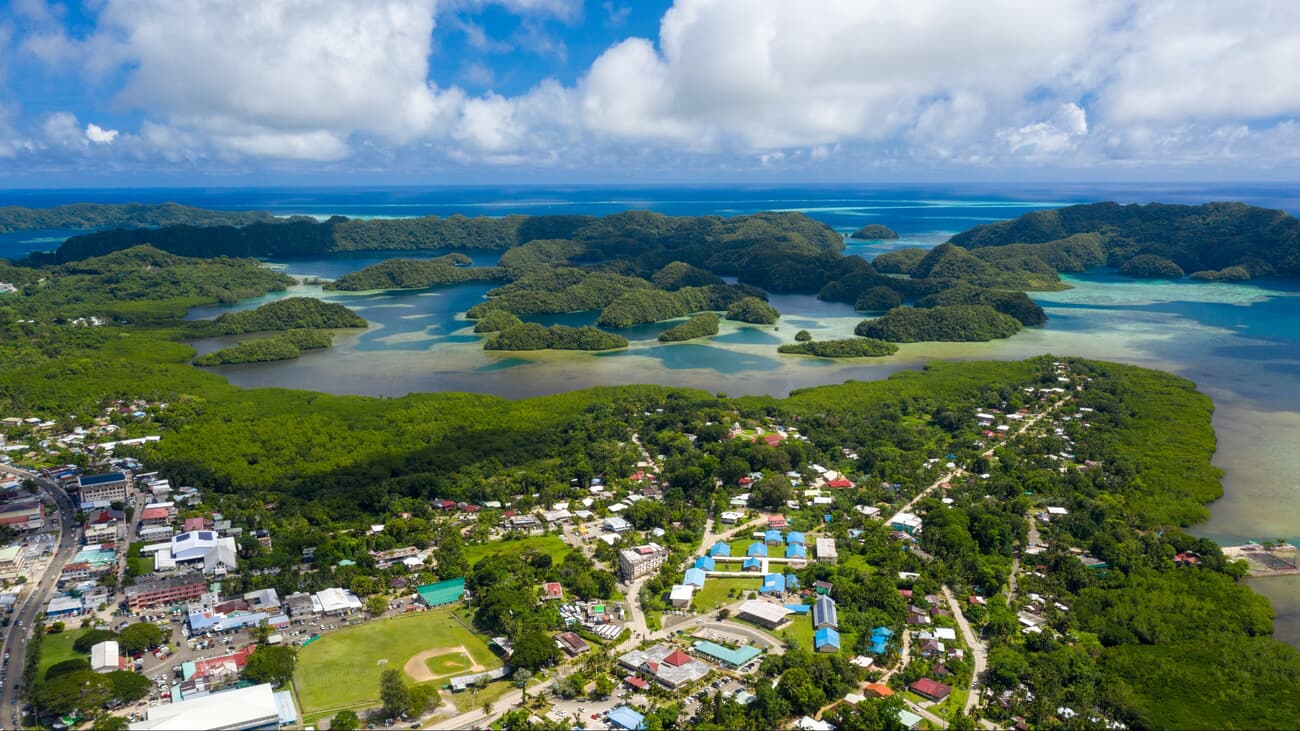 Aerial view of Koror Island, Palau