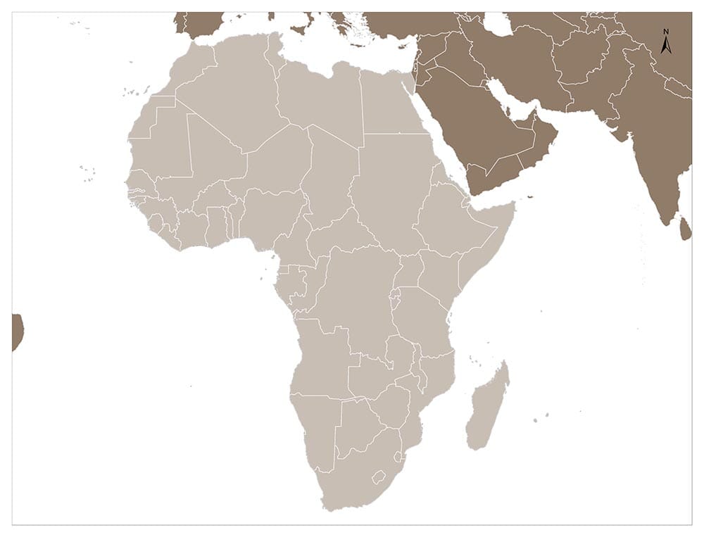  kaart van het Afrikaanse continent