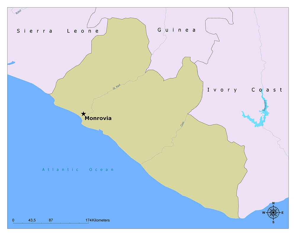 Monrovia, the capital city of Liberia
