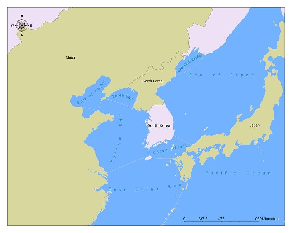 South Korea Flag Map and Meaning | Mappr