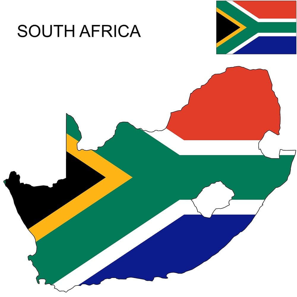 satelliet licht Schrijft een rapport South Africa Flag Map and Meaning | Mappr