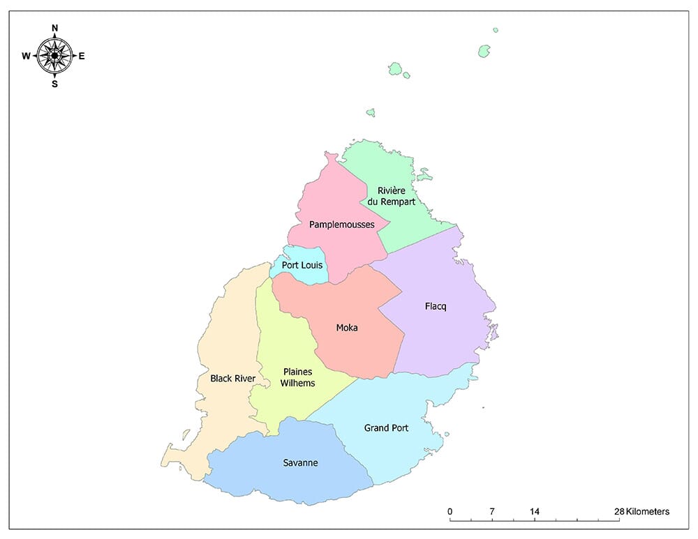 Districts of Mauritius | Mappr