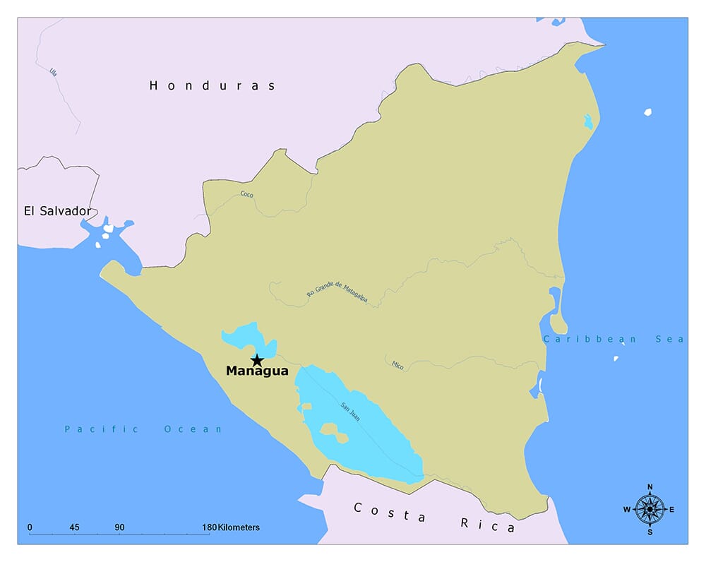 Lake Managua Map