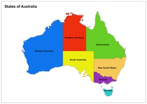 australia states map
