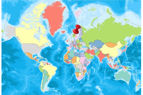 Norway on the World Map