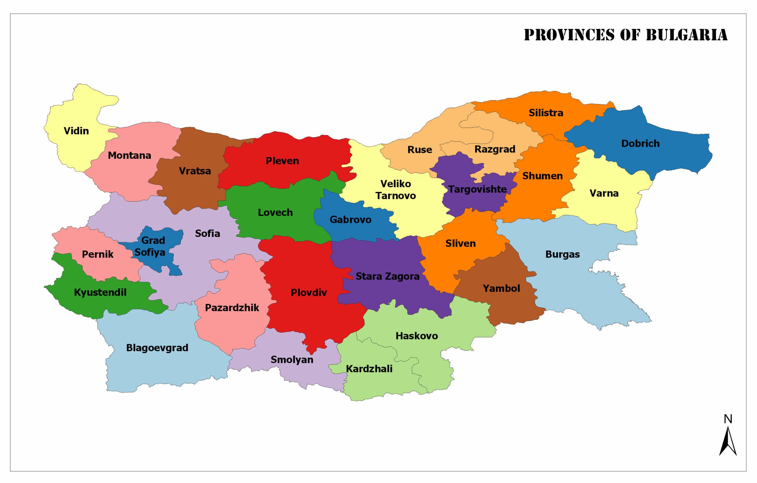 How many provinces are there in Bulgaria?