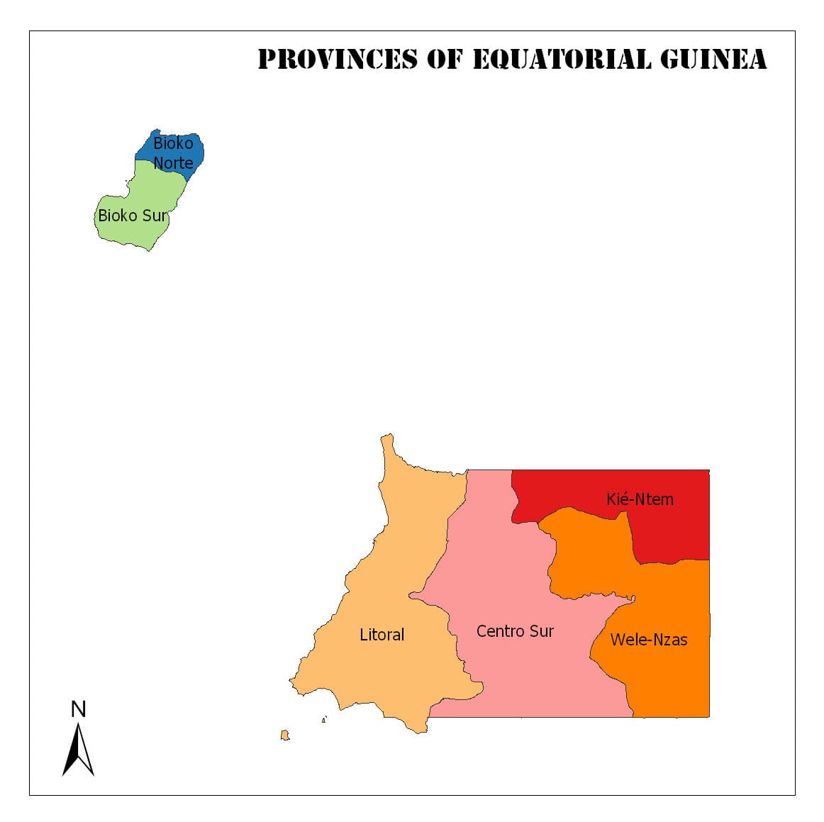 Map Of Equatorial Guinea, Regions, Geography, And Facts | Mappr