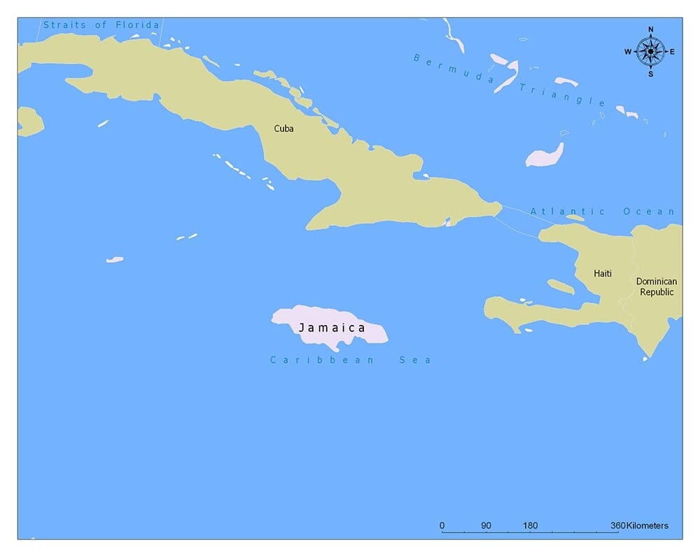 Jamaica Flag Map and Meaning | Mappr