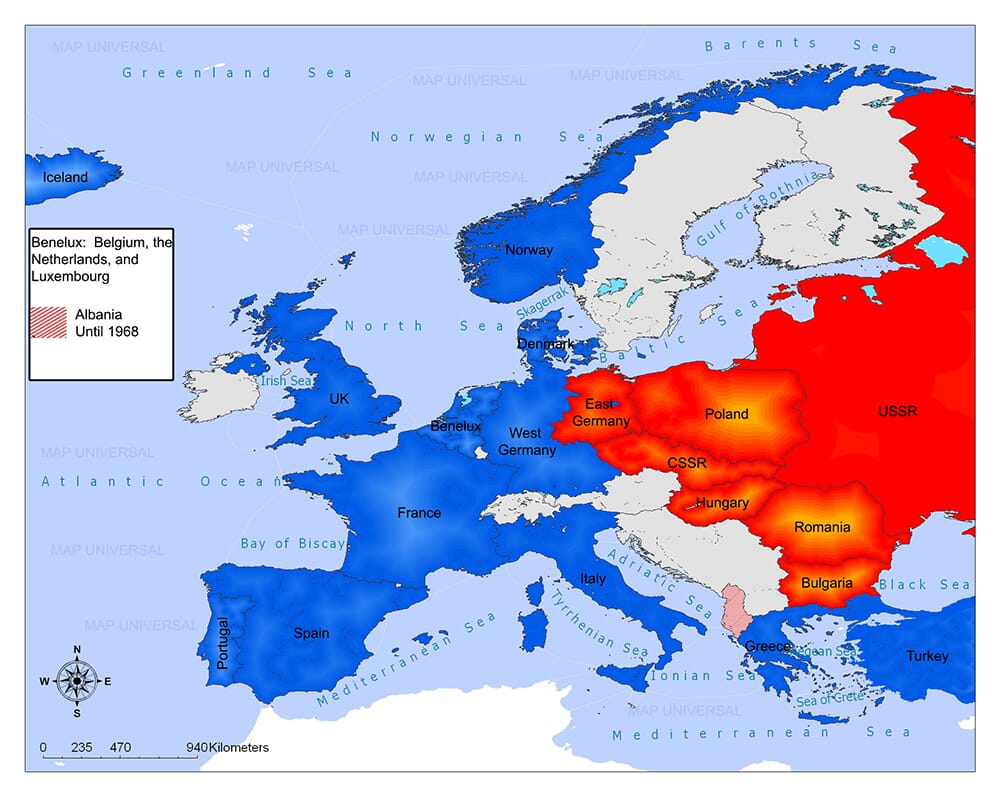 Warsaw Pact/Members, History, Map | Mappr