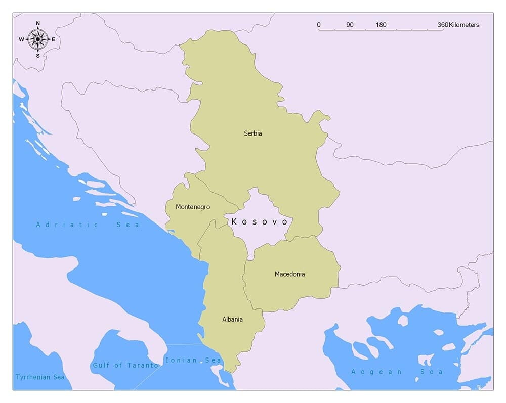 Kosovo Flag Map and Meaning Mappr
