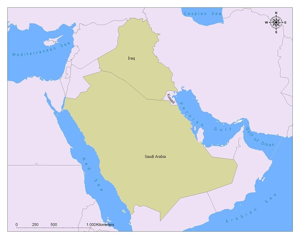 Kuwait Flag Map and Meaning | Mappr