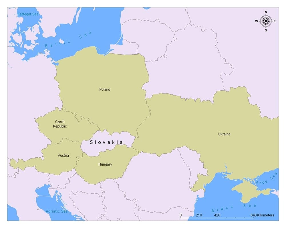 Slovakia Flag Map and Meaning | Mappr