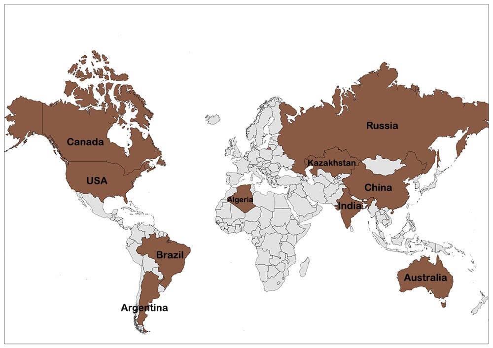 Biggest country in the world: Top 10 biggest countries in the world  illustrated