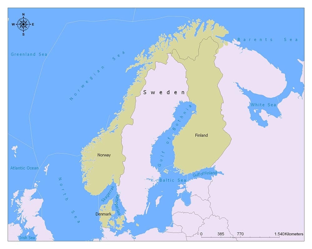 Sweden flag map and meaning mappr